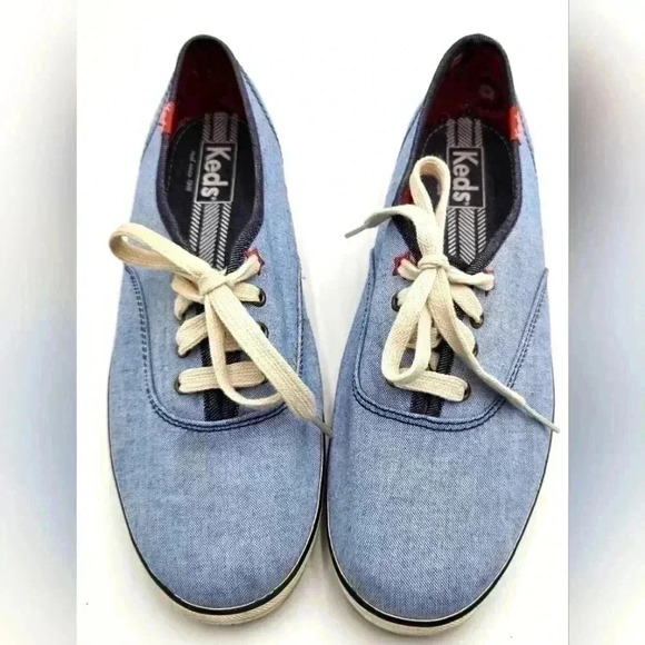 Keds CVO Patriotic Chambray Canvas Sneakers Womens Size 7.5 - Picture 1 of 8